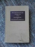 Mathematical tables from handbook of chemisty and physics